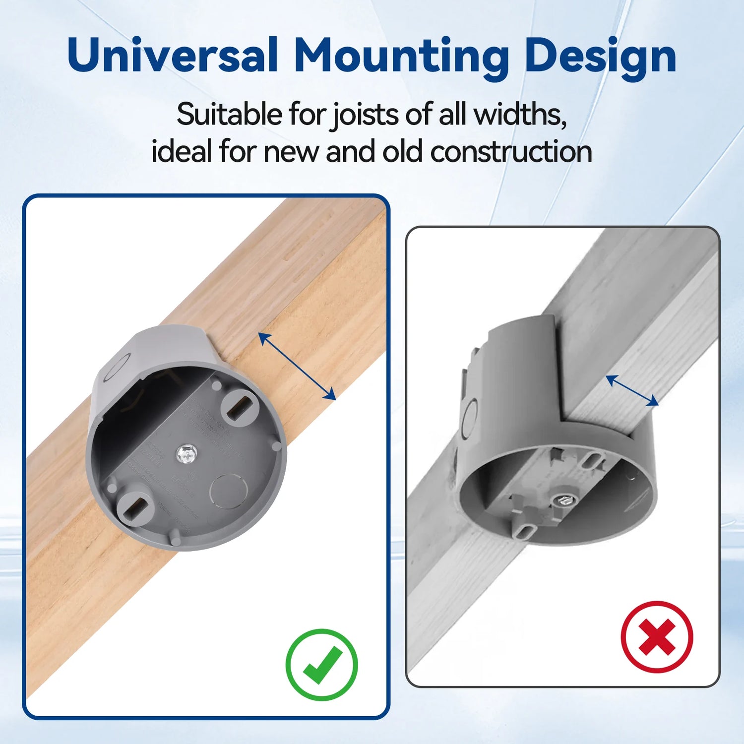 togalonn universal mounting design pvc ceiling fan box