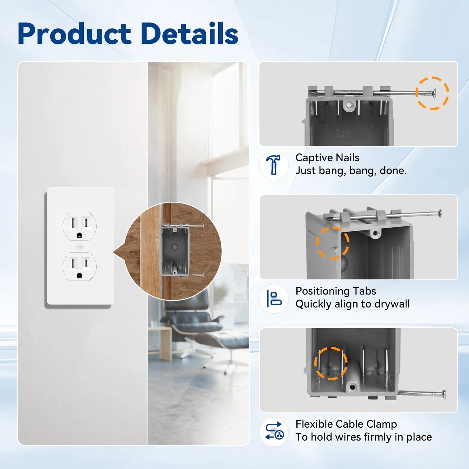 togalonn 22 cu.in 1 gang new work eletrical box product details