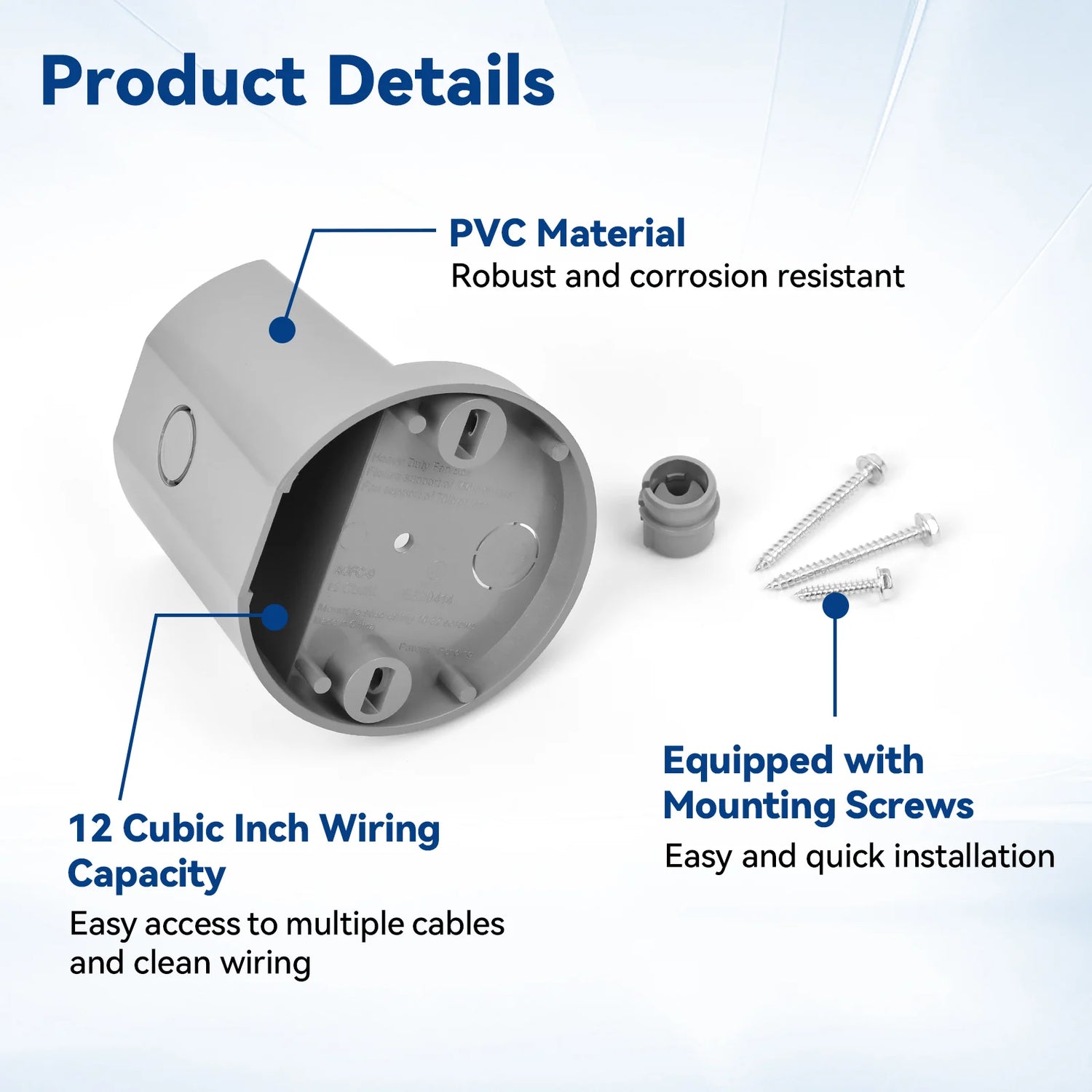 togalonn PVC ceiling fan box product details