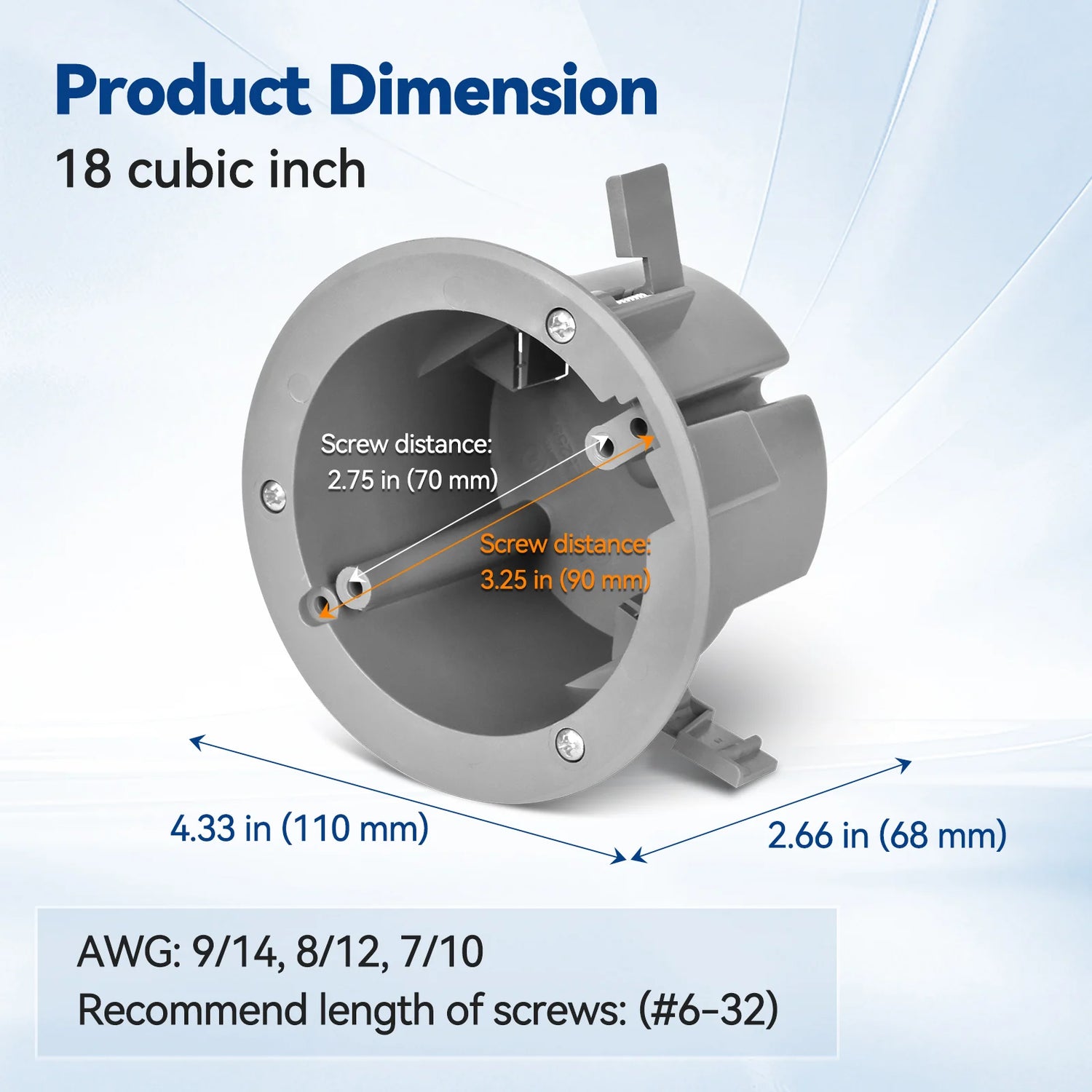 18 cu.in old work eletrial box product dimension
