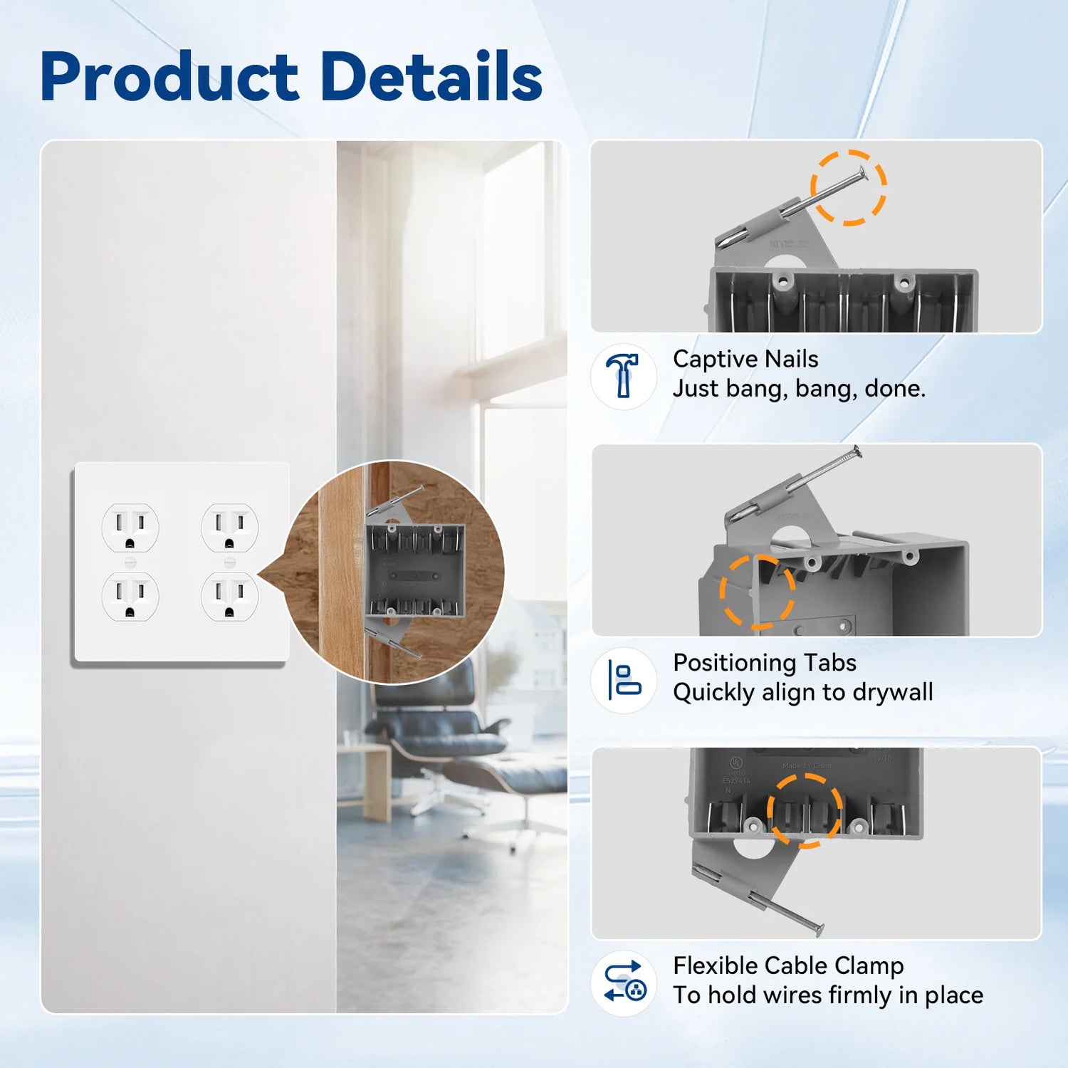 togalonn pvc 2 gang eletrical box product details