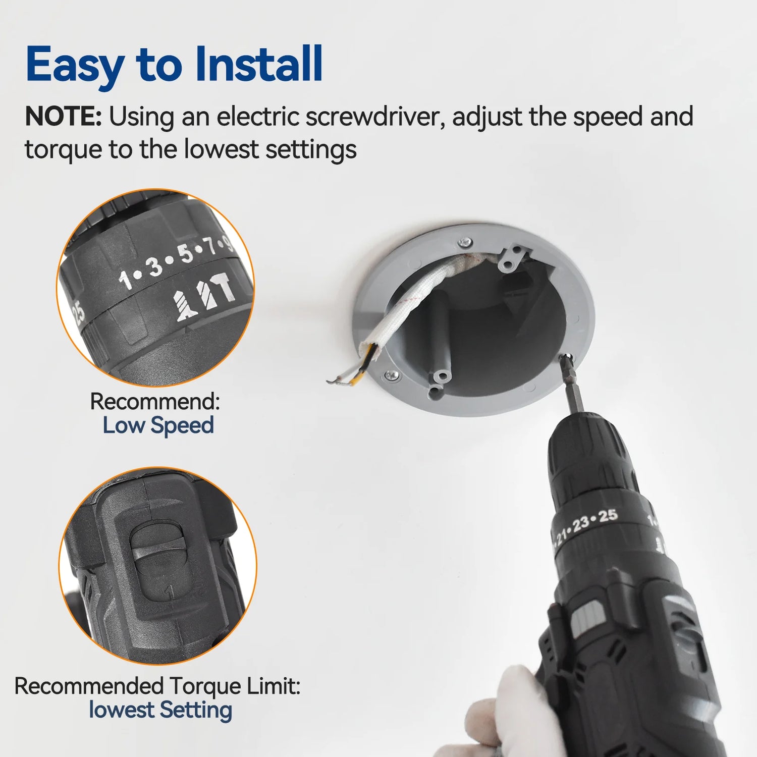 easy install 18 cu.in Old Work Ceiling Box