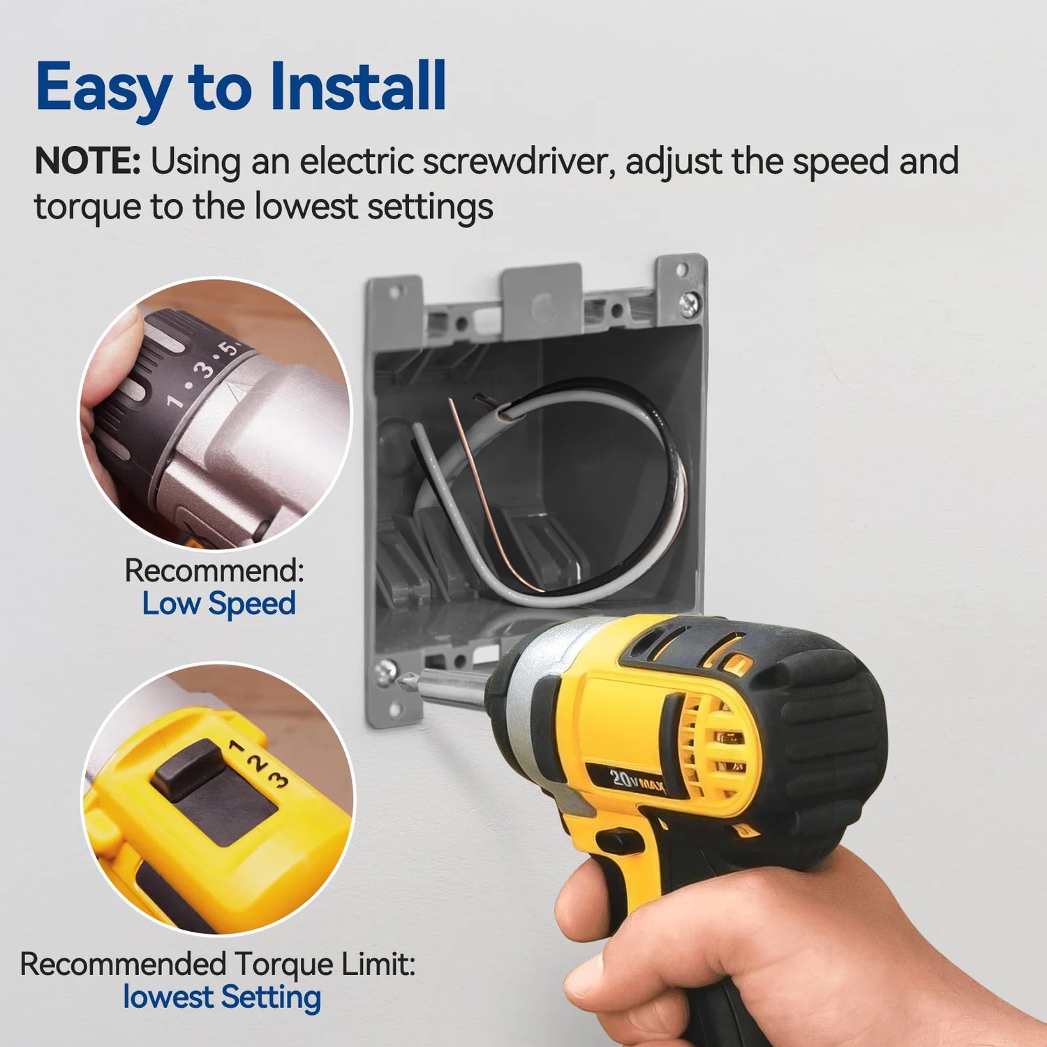 easy install 2 gang old work eletrical box