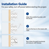 togalonn pvc 2 gang new work eletrical box installation steps