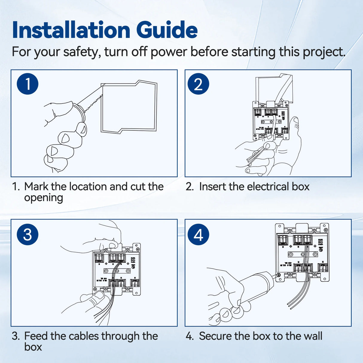 2 gang old work eletrical box installation guide