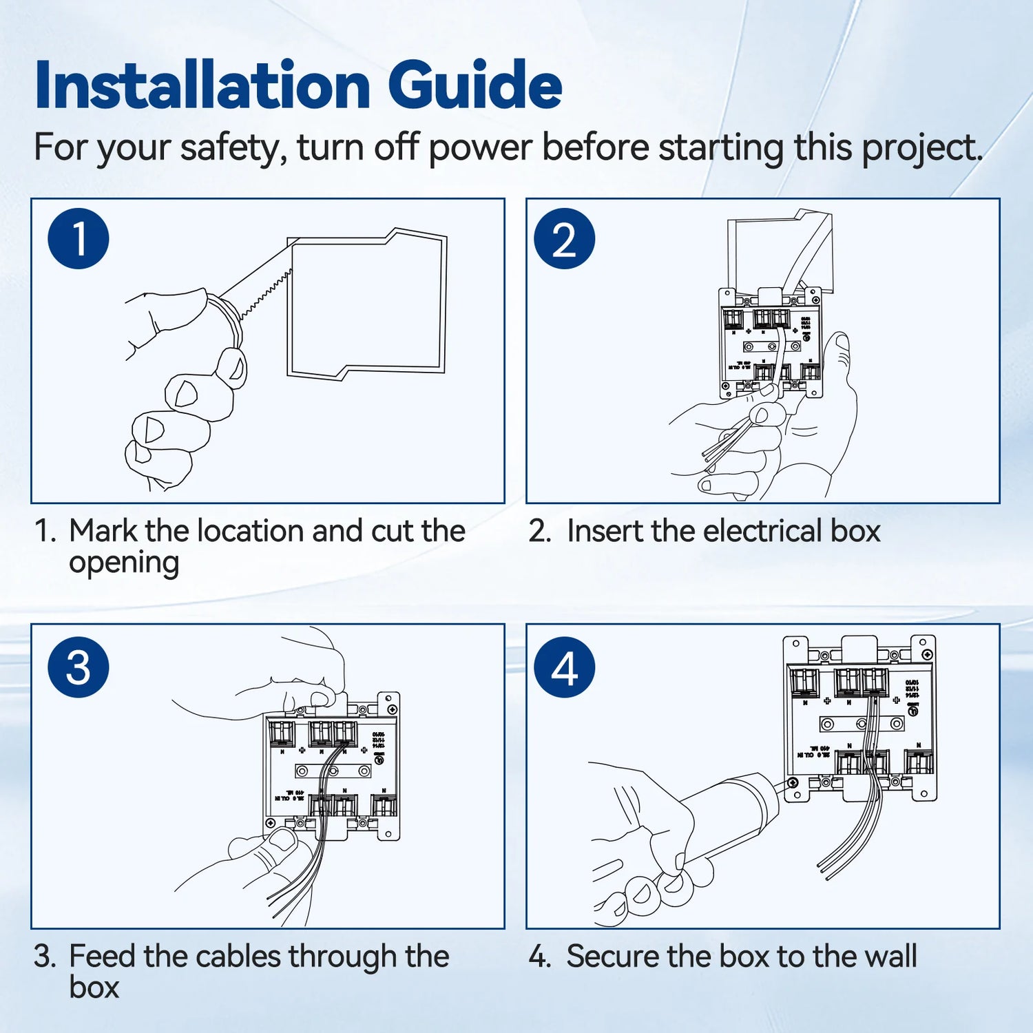 2 gang old work eletrical box installation guide